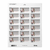 Whimsical Santa Claus, Reindeer Kerstmis Etiket (Full Sheet)