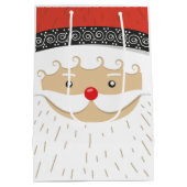 Whimsical Santa face Medium Cadeauzakje (Achterkant)