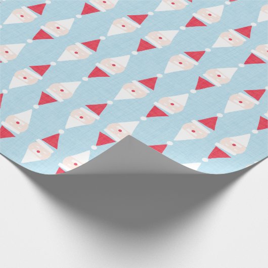 Whimsical Santa Geometrisch Verpakkingsdocument Cadeaupapier (Hoek)