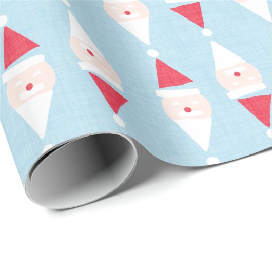 Whimsical Santa Geometrisch Verpakkingsdocument Cadeaupapier (Rol Hoek)