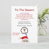Whimsical Santa Holiday Cocktail Party Uitnodiging (Staand voorkant)