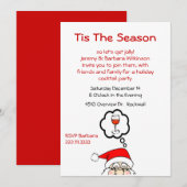 Whimsical Santa Holiday Cocktail Party Uitnodiging (Voorkant / Achterkant)