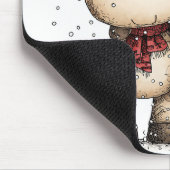 Whimsical Santa & Moo-Moo Holiday Christmas Cheer Muismat (Hoek)