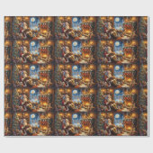 Whimsical Santa Wrapping Papier (Vlak)