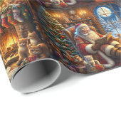 Whimsical Santa Wrapping Papier (Rol Hoek)