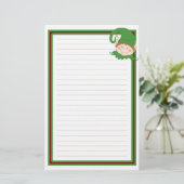 Whimsical Santa's Elf Kerstvakantie Brief Briefpapier (Staand voorkant)
