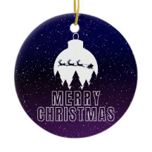 Whimsical Santa's Sleigh en Midnight uitzicht