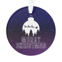 Whimsical Santa's Sleigh en Midnight uitzicht