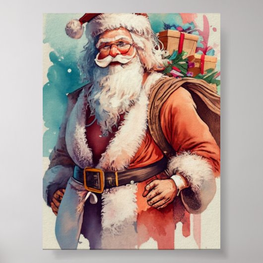 Whimsical Santa's Winter Dance Poster (Voorkant)