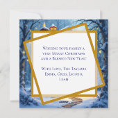 Whimsical Santa's Workshop Personalized Christmas Feestdagenkaart (Achterkant)