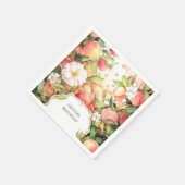 Whimsical Sappige Peach Verjaardag Servet (Hoek)