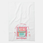 Whimsical Sardines Coastal Beach Theedoek (Verticaal)