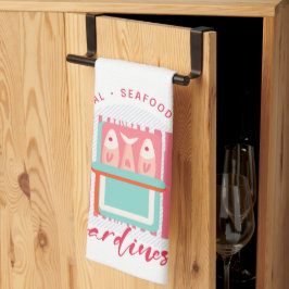 Whimsical Sardines Kuststrand Theedoek