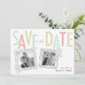 Whimsical Save the Date (Staand voorkant)