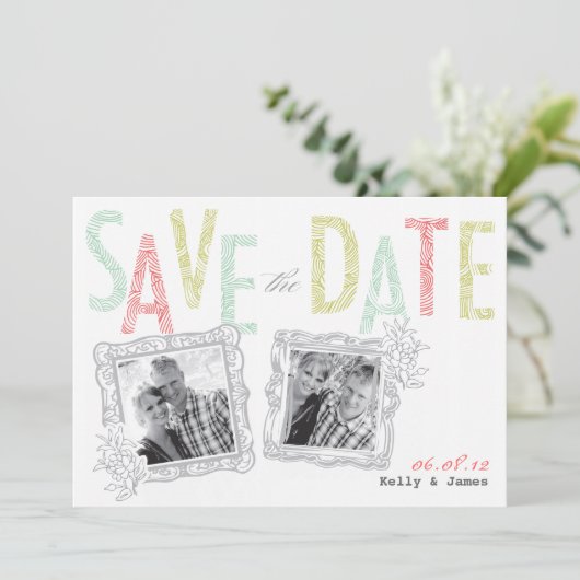 Whimsical Save the Date (Staand voorkant)