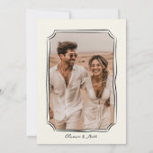Whimsical Save The Date Champagne met Foto Kaart (Achterkant)