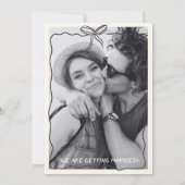 Whimsical Save the date champagne tower wedding (Achterkant)