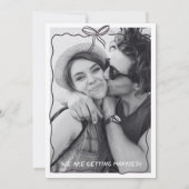 Whimsical Save the date champagnetoren bruiloft (Achterkant)
