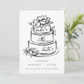 Whimsical Save The Date Kaart (Staand voorkant)