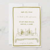 Whimsical Save The Date Uitnodiging (Achterkant)