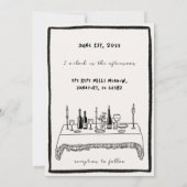 Whimsical Save the Date Uitnodiging (Achterkant)
