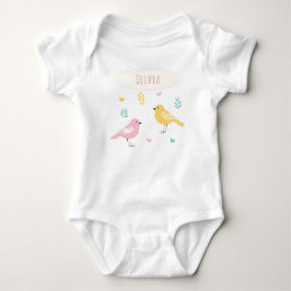 Whimsical Scandi Vogels Cute Gepersonaliseerd Romper