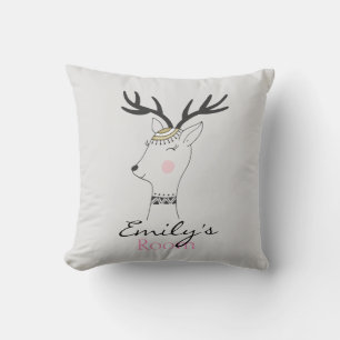 Whimsical Scandinavian Deer Personalized Kussen