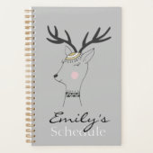 Whimsical Scandinavian Deer Personalized Planner (Voorkant)