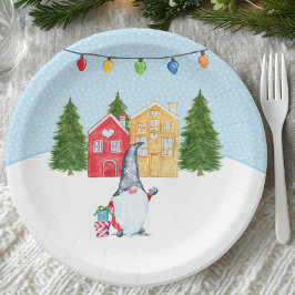 Whimsical Scandinavische kerst Papieren Bordje