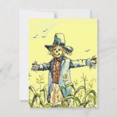 WHIMSICAL SCARECROW Corn Maze PARTITY INVITATION Kaart (Voorkant)
