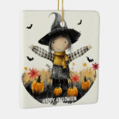 Whimsical Scarecrow Halloween Keramisch Ornament (Rechts)