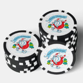 Whimsical Schaatsen Sinterklaas Vrolijk Kerstfeest Poker Chips (Opstapeling)