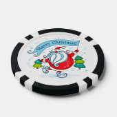 Whimsical Schaatsen Sinterklaas Vrolijk Kerstfeest Poker Chips (Enkel)