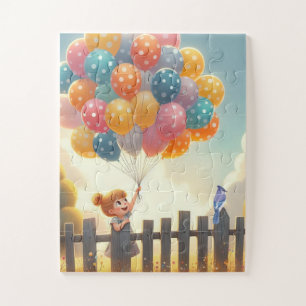 Whimsical/schattig ballon meisje kunst legpuzzel