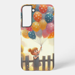 Whimsical/schattig ballon meisje kunst samsung galaxy hoesje