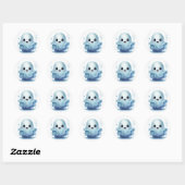 Whimsical schattig Halloween spook Ronde Sticker (Vel)