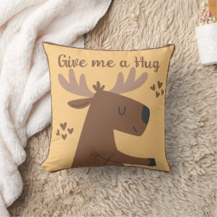 Whimsical schattig hert gepersonaliseerd citaat kussen