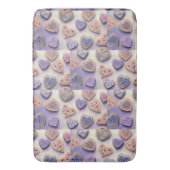 Whimsical schattig kleurrijke koekjes harten water badmat (Voorkant Verticaal)