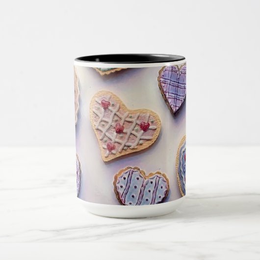 Whimsical schattig kleurrijke koekjes harten water mok (Midden)