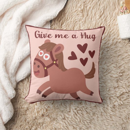 Whimsical schattig paard gepersonaliseerd citaat kussen (Deken)