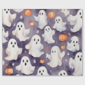 Whimsical schattig spook halloween verrukking wate cadeaupapier (Vlak)