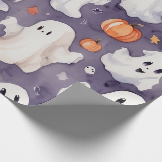 Whimsical schattig spook halloween verrukking wate cadeaupapier (Hoek)