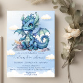Whimsical Schattige Baby Dragon Baby shower Kaart