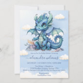 Whimsical Schattige Baby Dragon Baby shower Kaart (Voorkant)