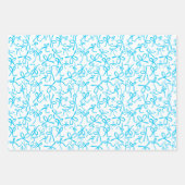 Whimsical Schattige Blauw Wit Bogen Patroon Girly Inpakpapier Vel (Voorkant 3)
