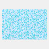 Whimsical Schattige Blauw Wit Bogen Patroon Girly  Inpakpapier Vel (Voorkant 2)