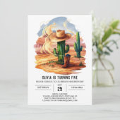 Whimsical Schattige Cowboy Verjaardag Kaart (Staand voorkant)