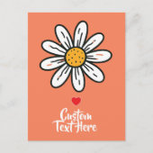 Whimsical Schattige Daisy Briefkaart – Speelse Blo (Voorkant)