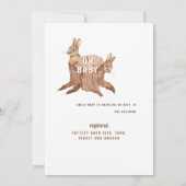 Whimsical Schattige Deer & Rabbit Baby shower Kaart (Achterkant)
