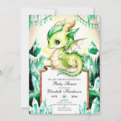 Whimsical Schattige Dragon Baby shower Kaart (Voorkant)